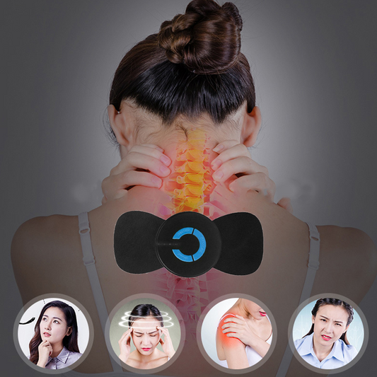 Electric Cervical Vertebra Spine Massager Massage Sticker EMS Pulse Neck Shoulder Whole Body Portable Massage Device