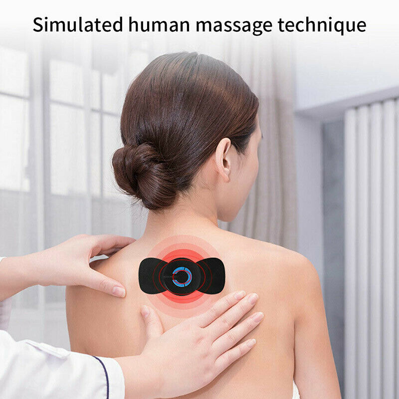 Electric Cervical Vertebra Spine Massager Massage Sticker EMS Pulse Neck Shoulder Whole Body Portable Massage Device