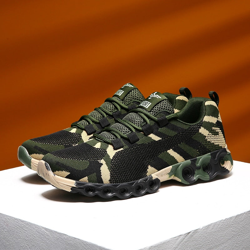 Camouflage ultralight running shoes